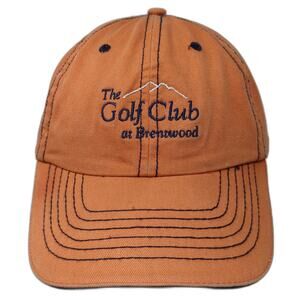 The Golf Club At Brentwood Slideback Baseball Cap Orange One Size YoungAn
